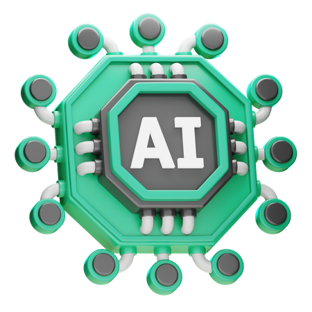 Ai chip  3D Icon