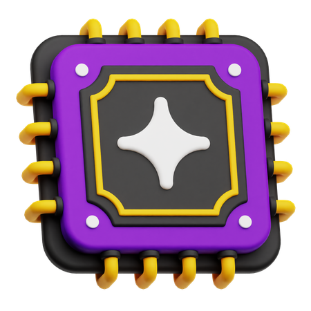 Chip de IA  3D Icon