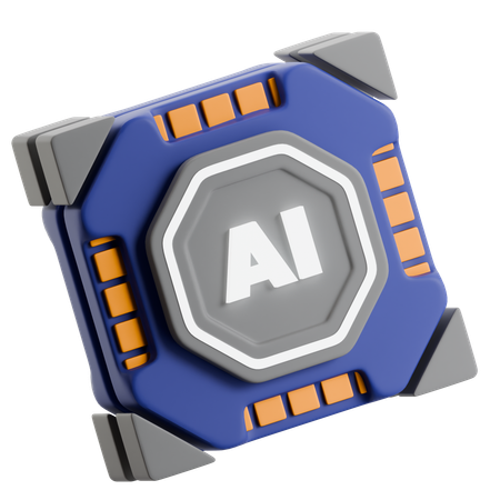 Chip de IA  3D Icon