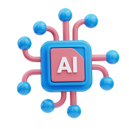 Chip de IA  3D Icon