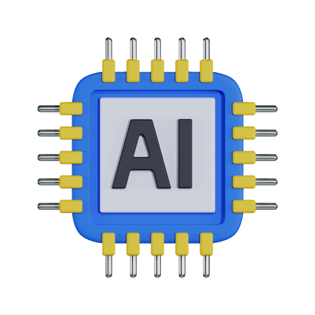 Chip de IA  3D Icon