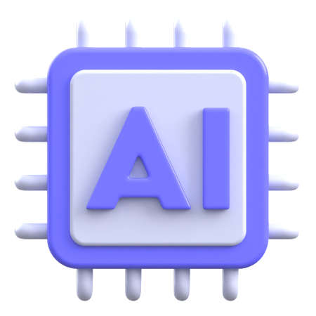 Chip de IA  3D Icon