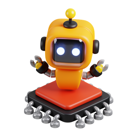Chip de IA robótica  3D Icon