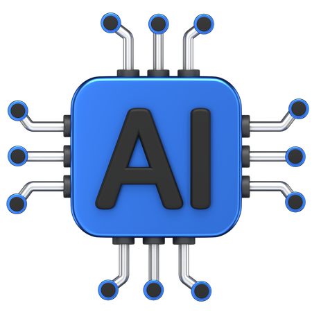 Chip de IA  3D Icon