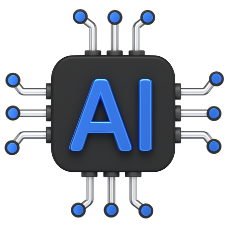 Chip de IA  3D Icon