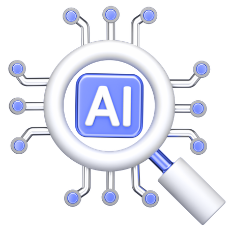 Chip de IA  3D Icon
