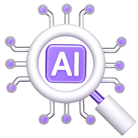 Chip de IA  3D Icon