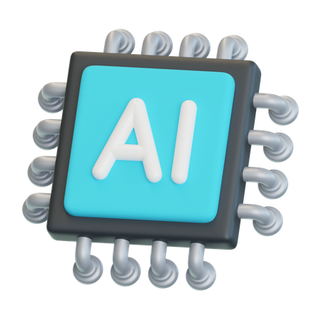 Chip de inteligencia artificial  3D Icon