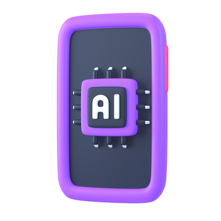 Chip de inteligencia artificial  3D Icon