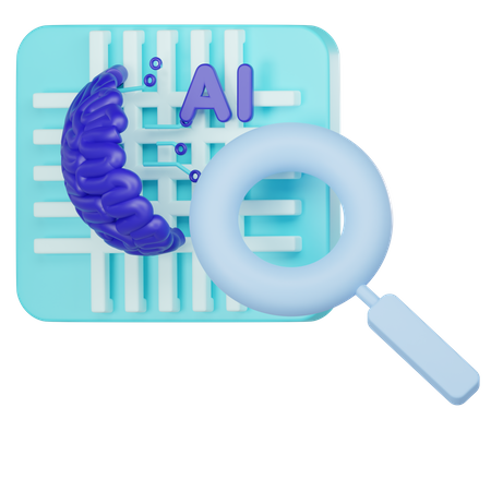 Chip de inteligencia artificial  3D Icon