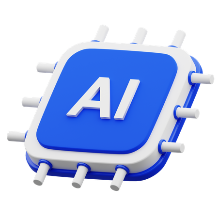 Chip de inteligencia artificial  3D Icon