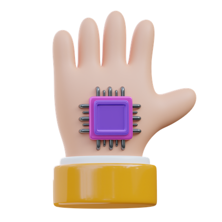 Chip de mano  3D Icon