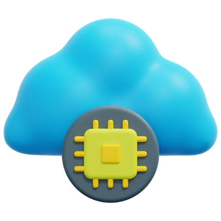 Chip de nuvem  3D Icon