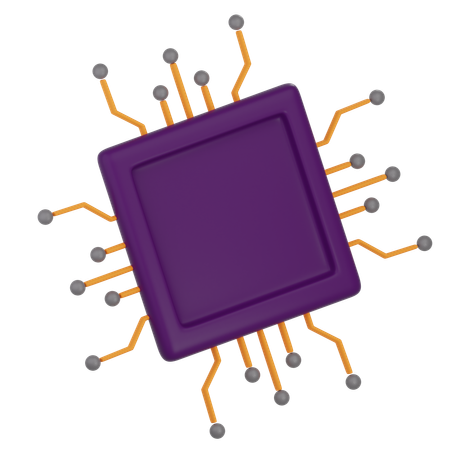 Chip de seguridad  3D Icon