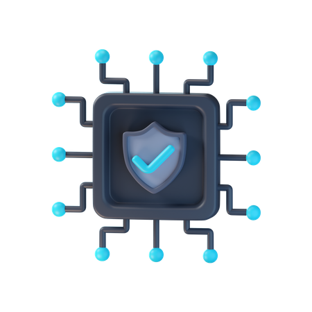 Chip de seguridad  3D Icon