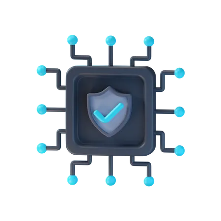 Chip de seguridad  3D Icon