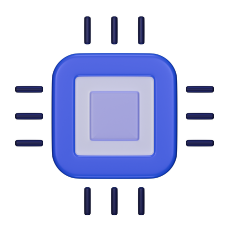 Chip procesador  3D Icon