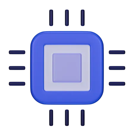 Chip procesador  3D Icon