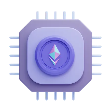 Chip de etéreo  3D Icon