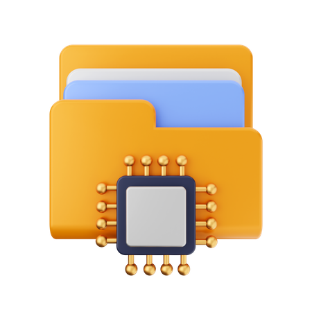 Chip Folder  3D Icon