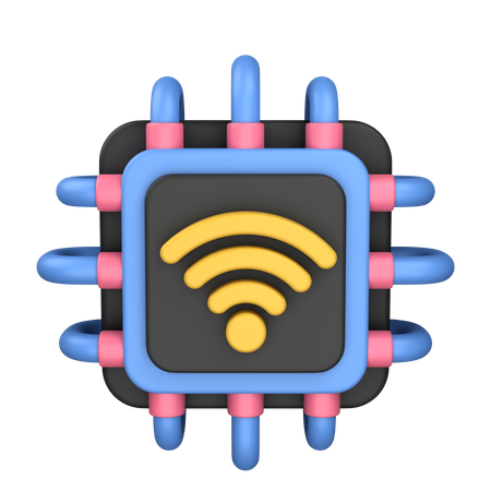 Chip inteligente  3D Icon