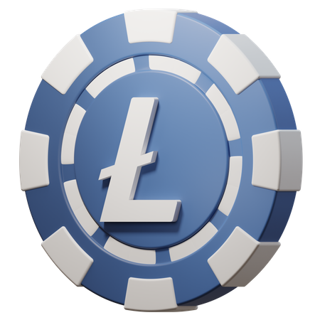 Chip Litecoin (LTC)  3D Icon