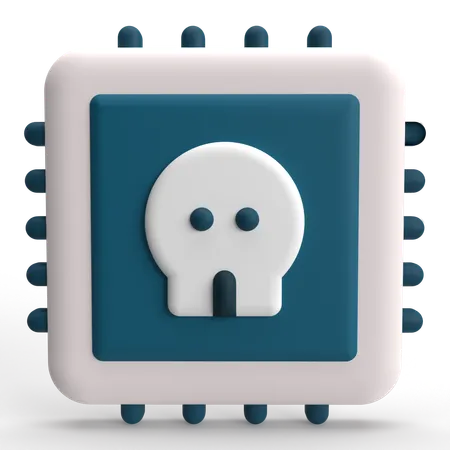 Chip Malware  3D Icon