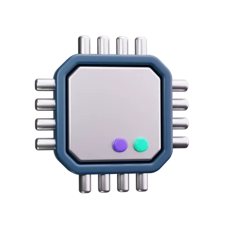 Microprocesador  3D Icon