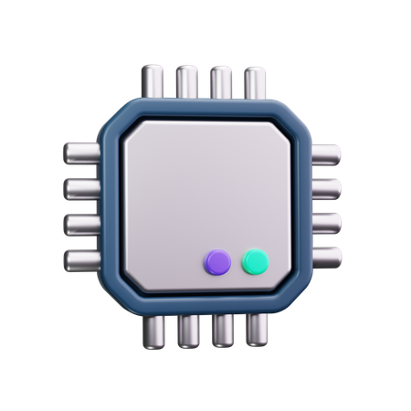 Chip microprocessador  3D Icon