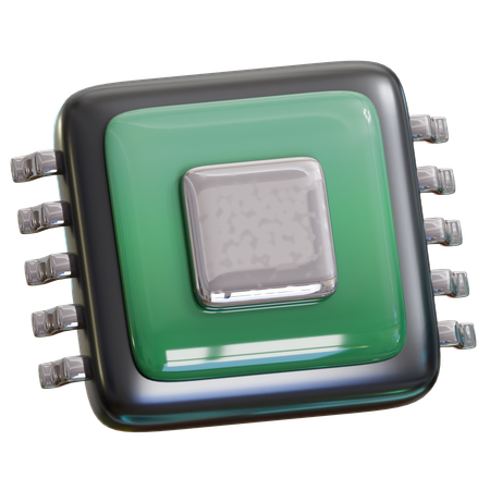 Procesador de chips  3D Icon