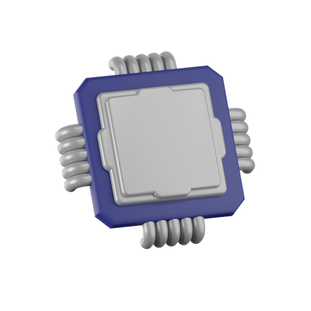 Chip procesador  3D Icon