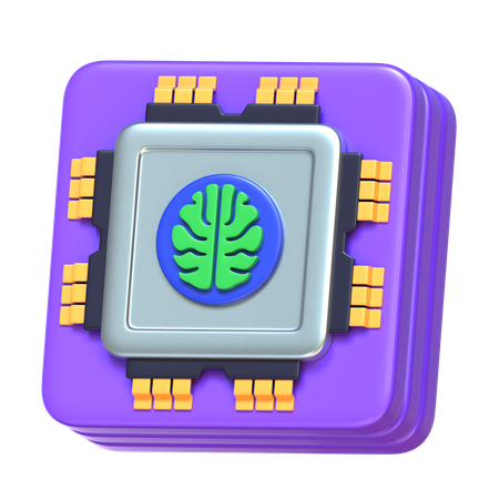 Chip Processor  3D Icon