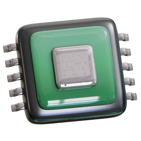 Chip Processor  3D Icon