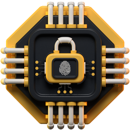 Chip Security  3D Icon