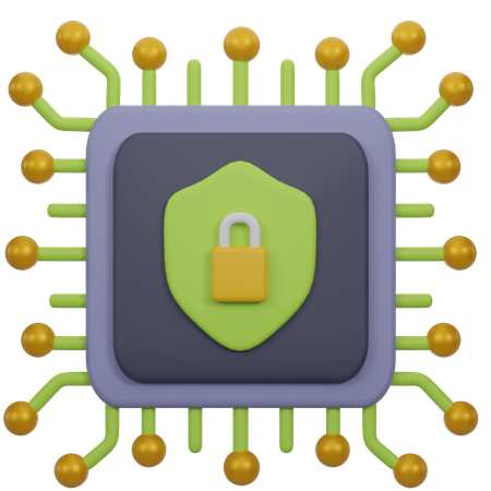 Chip Security  3D Icon