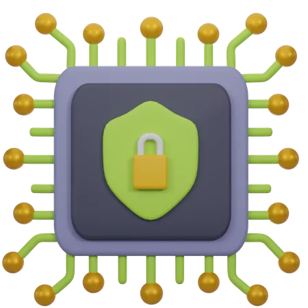 Chip Security  3D Icon