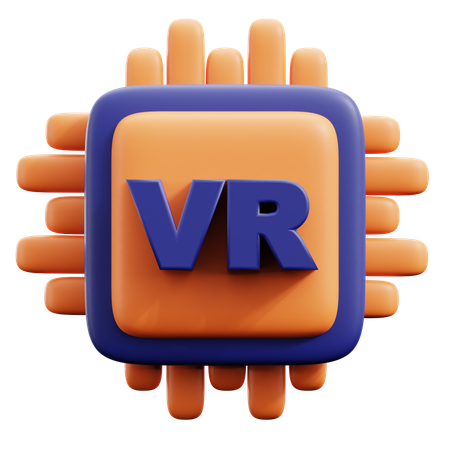 Chip de realidade virtual  3D Icon