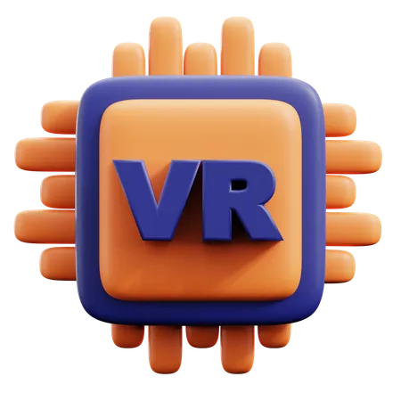 Chip de realidade virtual  3D Icon