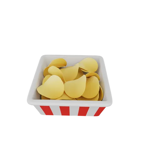 Chips  3D Icon