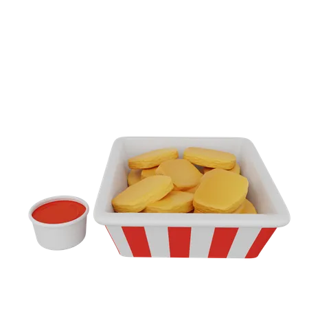 Chips und Dip  3D Icon