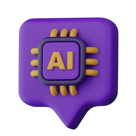 Conjunto de chips de IA  3D Icon