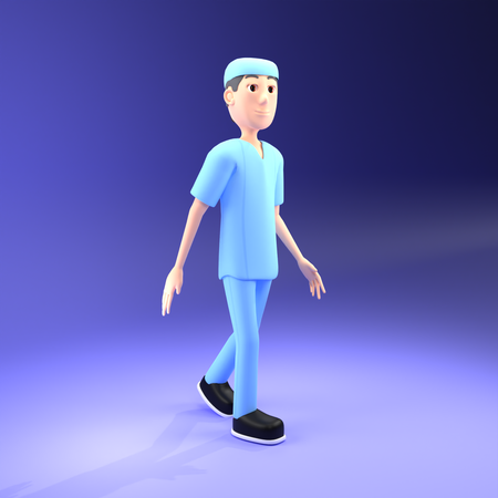 Médecin chirurgien  3D Illustration