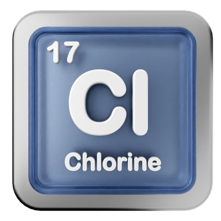 Chlorine Periodic Table  3D Icon