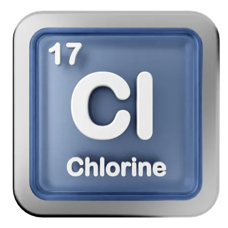 Chlorine Periodic Table  3D Icon