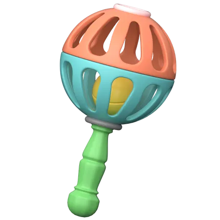 Brinquedo de chocalho  3D Icon