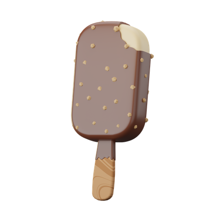 Palito de chocolate y almendras  3D Icon