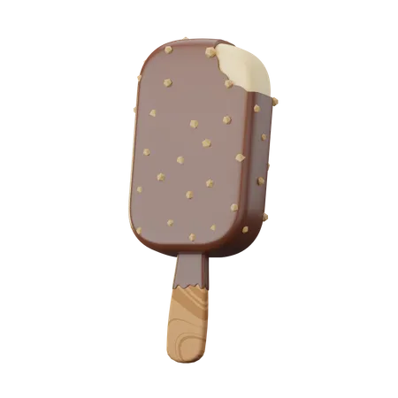 Palito de chocolate y almendras  3D Icon