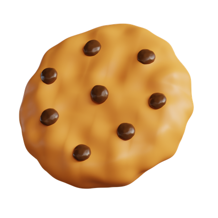 Choco Chip Cookies 3D Icon
