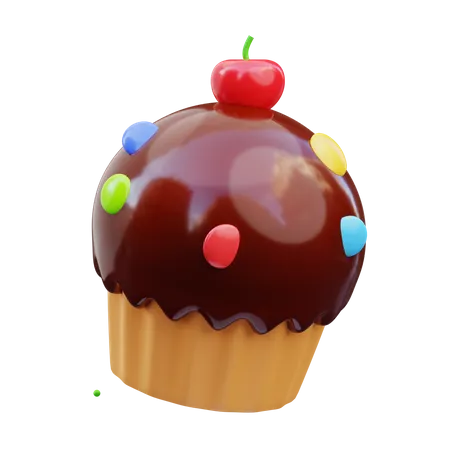 Choco Cup Cake  3D Icon