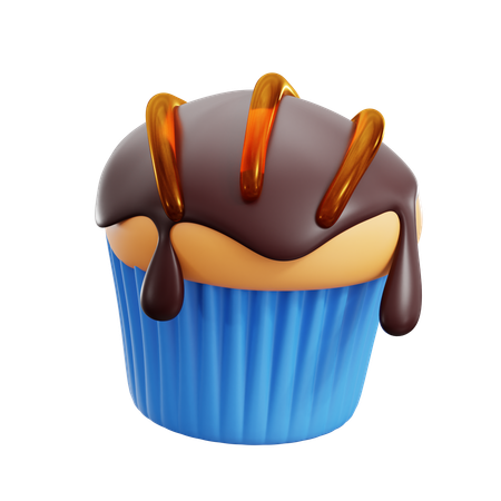 Choco cupcake  3D Icon